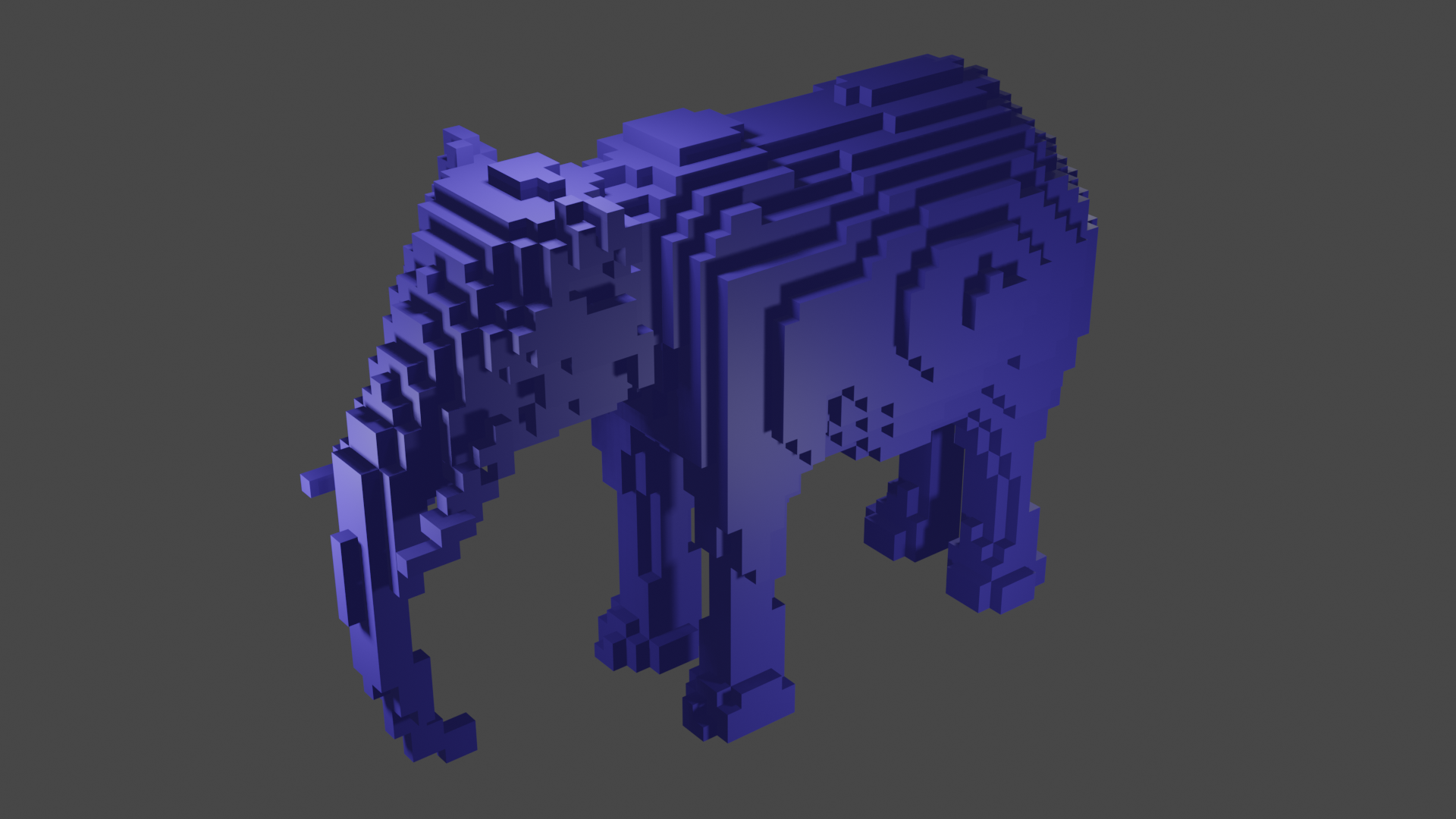 Minecraft elefante 3D print model - Mito3D