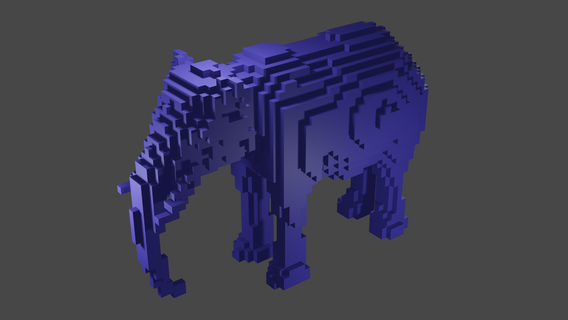minecraft elephant 3d print model - Mito3D