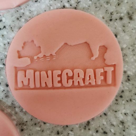 minecraft embosser ideal cupcakes decoration 3D print model - Mito3D