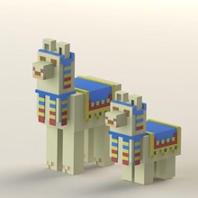 Minecraft fuego montar llavero juego animales videojuego jugador llave turbas 3d print model - Mito3D
