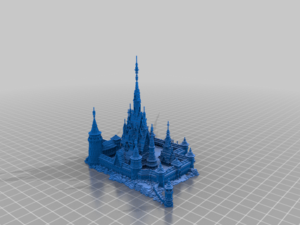 Minecraft gefroren Schloss Modelle Kunst 3d print model - Mito3D