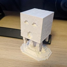 Minecraft espantoso modelo Arte juguete pared firmar estatua 3d print model - Mito3D