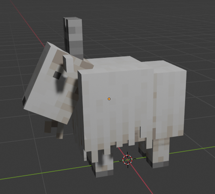 minecraft goat art 3d print model - Mito3D