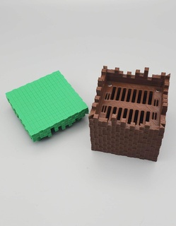 Minecraft çimen blok nintendo değiştirmek oyun durum kılıf piksel Kulp destek zanaat 3d print model - Mito3D