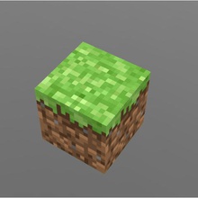 minecraft grass block home pixel bold herb 3d print model - Mito3D
