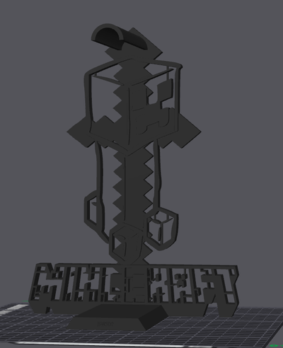 minecraft headset stand gadget 3d print model - Mito3D