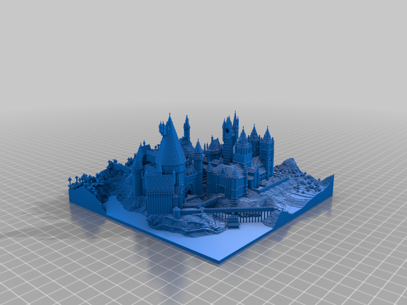 Minecraft Hogwarts Università Modelli arte 3D print model - Mito3D