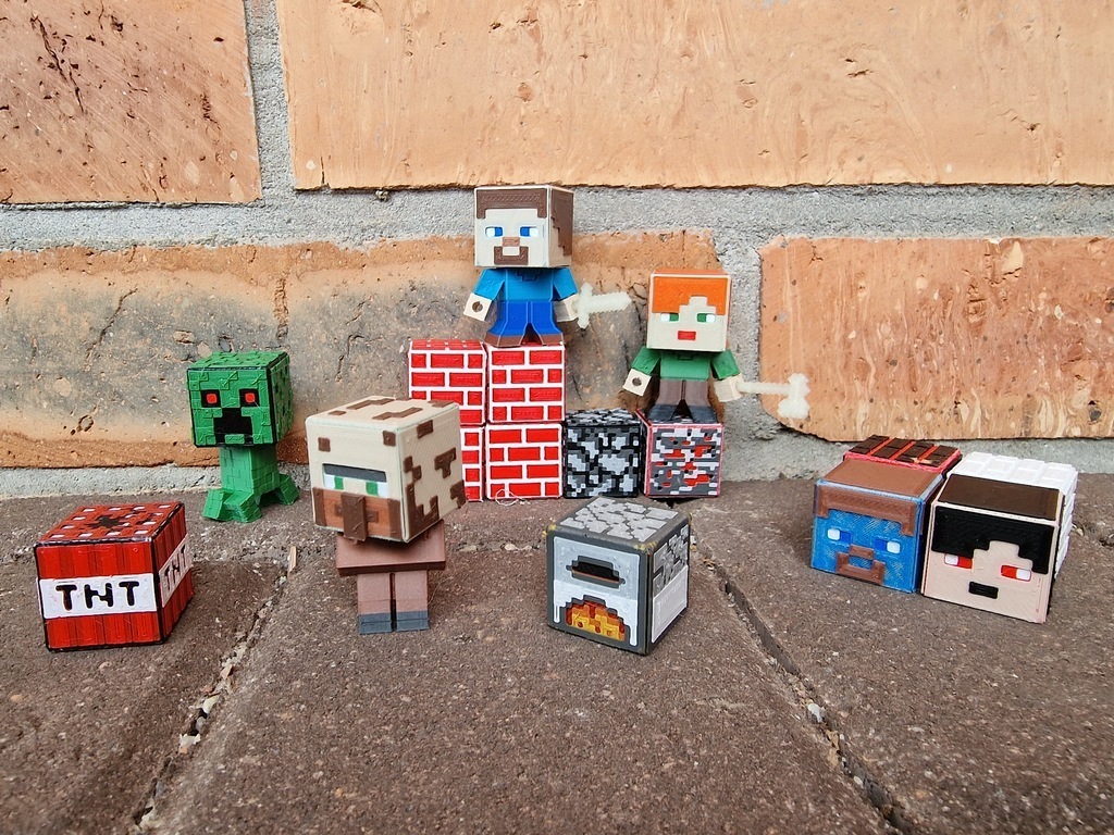 Minecraft problème 01 blocs Couleur couche bloquer figures jouet Jeu 3D print model - Mito3D
