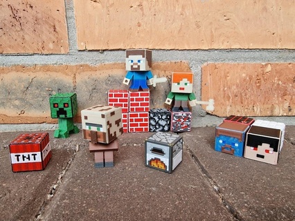Minecraft konu 01 bloklar tam renk katman blok rakamlar oyuncak oyun 3d print model - Mito3D