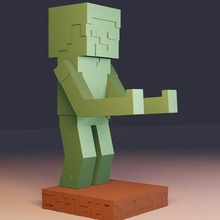 Minecraft palanca mando ps4 ps5 viedeojuego 3d print model - Mito3D
