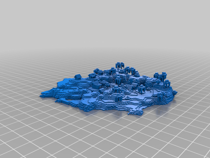 Minecraft giungla isola Modelli arte 3d print model - Mito3D