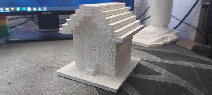 Minecraft Lego Haus Spiel Bergbau montieren Versammlung Teile Textur Konstruktion Kunst Spielzeug 3d print model - Mito3D
