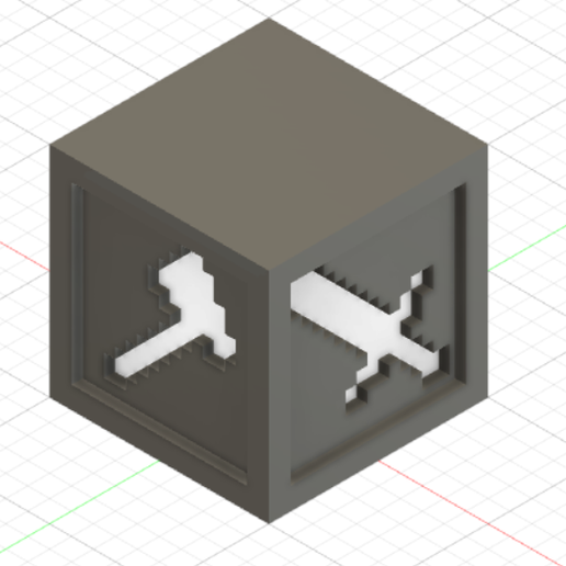 Minecraft ligero caja juego litofano LED 3D print model - Mito3D