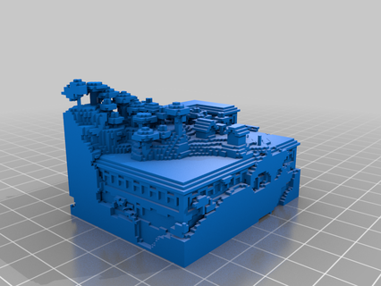 minecraft mansion ii learning 3d print model - Mito3D
