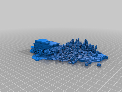 Minecraft mansão ilha Aprendendo 3d print model - Mito3D