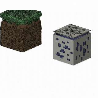 Minecraft fosco conjunto companheiro arte Steve 3d print model - Mito3D
