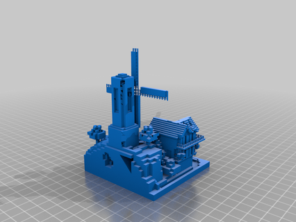 Minecraft değirmen modeller 3d print model - Mito3D