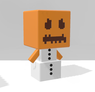 Minecraft mini neve golem alex estatueta figura brinquedo jogos 3d print model - Mito3D