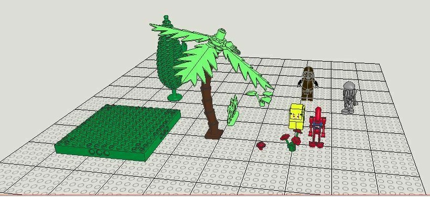 minecraft mini world package 1 piggy toys starwars dadvader 3d print model - Mito3D