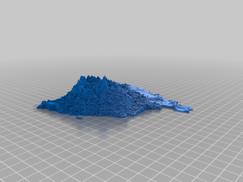 minecraft mountain island iii models art 3D print model - Mito3D