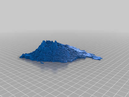 minecraft mountain island iii models art 3d print model - Mito3D