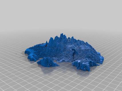 minecraft mountain island iv models art 3d print model - Mito3D
