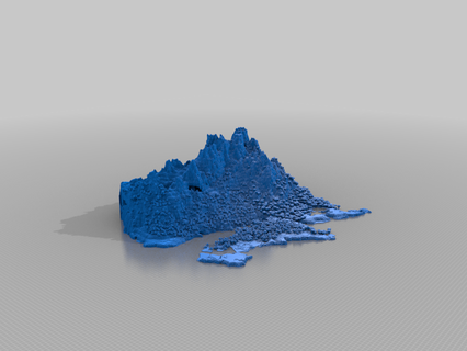 minecraft mountain island vii models art 3d print model - Mito3D