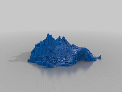 Minecraft Montagne île vi modèles art 3d print model - Mito3D
