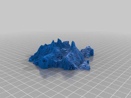 minecraft mountain island v models art 3d print model - Mito3D
