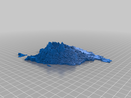 minecraft mountain island models 3d print model - Mito3D