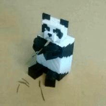 minecraft panda game play articulated animal tender 3d print model - Mito3D