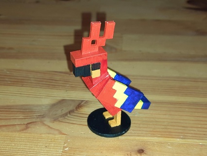 minecraft parrot figure accurate Game meinkraft figurine toy 3d print model - Mito3D