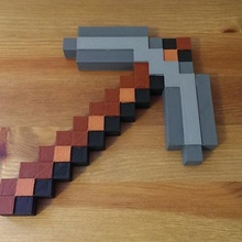 minecraft pickaxe pixelated texture game toy accessories 3d print model - Mito3D