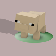 Minecraft cerdo monigote nieve turbas juegos animales monstruo 3d print model - Mito3D