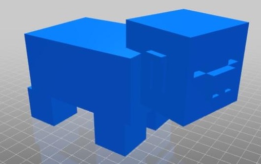 Minecraft Schwein Kriechpflanze Spielzeug Modell xbox pc Zahl Rosa verkaufbar 3d print model - Mito3D