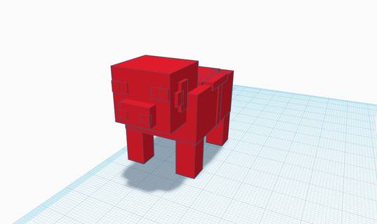 Minecraft Schwein Minecraft Tier Haustier 3d print model - Mito3D