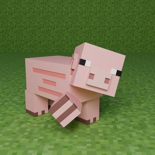 Minecraft porc 3d print model - Mito3D
