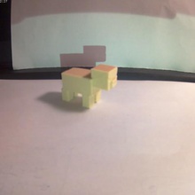 minecraft maiale gioco gio rosa cubi 3d print model - Mito3D