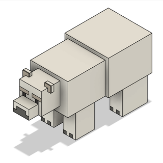 Minecraft kutup ayı oyun batman Demir adam 3d print model - Mito3D