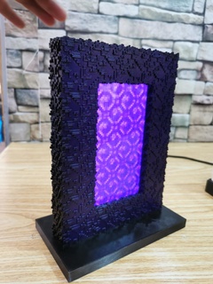 Minecraft portal estilo teléfono cargando muelle animación base 3d print model - Mito3D