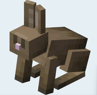 Minecraft coniglio giocattolo Pasqua coniglietto carina Basso poli semplice 3d print model - Mito3D