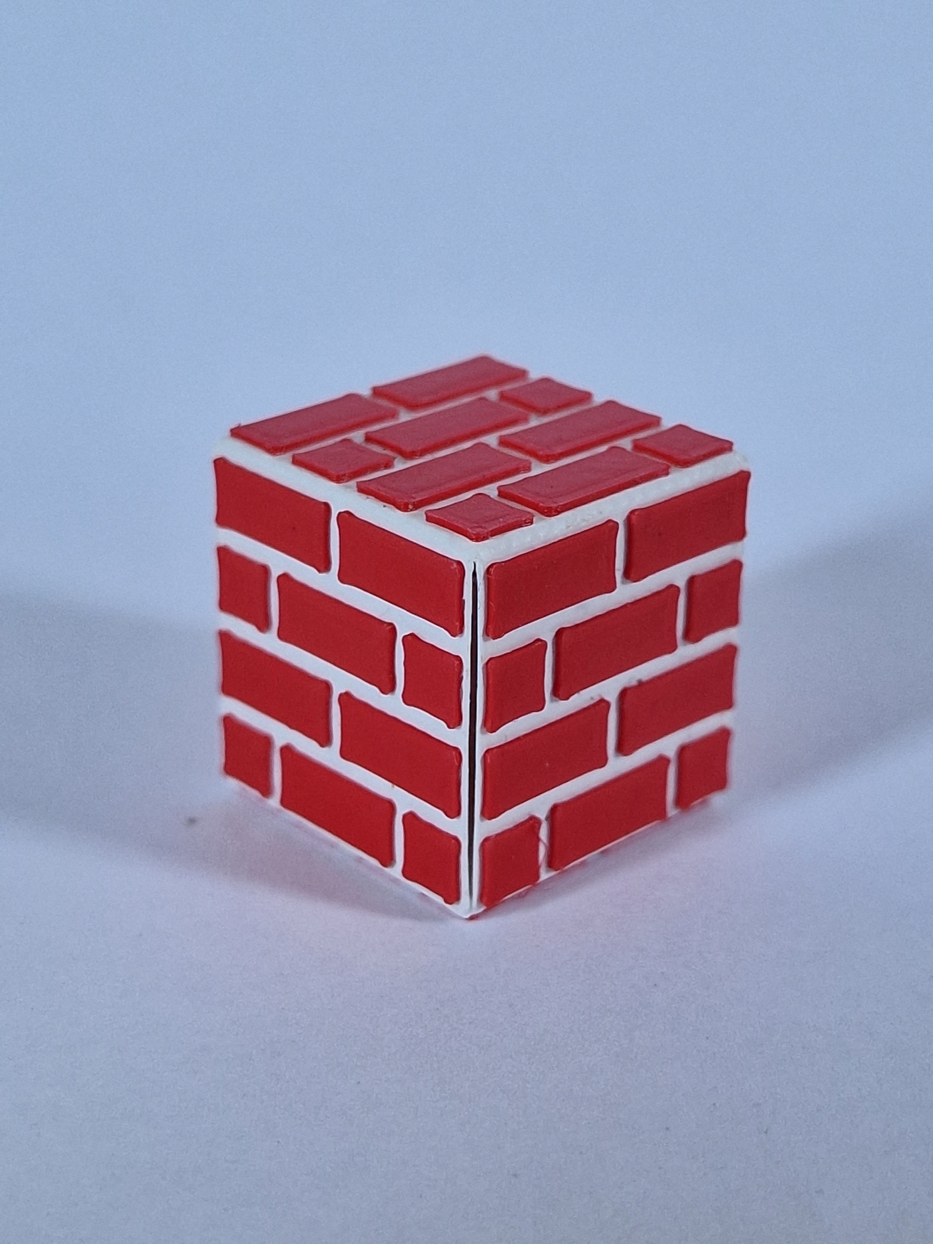 Minecraft rojo ladrillo completo color bloquear plegable juguete vídeo juego 3D print model - Mito3D