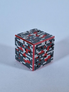 Minecraft Kırmızı taş tam renk blok katlanabilir oyuncak video oyun 3d print model - Mito3D