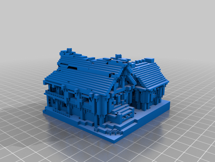 Minecraft rustique manoir modèles 3d print model - Mito3D