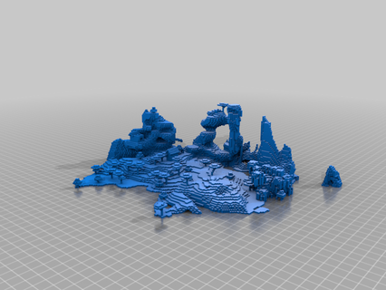 minecraft savanna island models art 3d print model - Mito3D