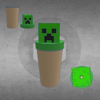 Minecraft screw top vaso hilo tapa personalizado recuerdo regalo cumpleaños enredadera 3d print model - Mito3D