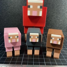 Minecraft ovelha pixel arte 3d print model - Mito3D