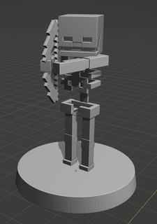 Minecraft esqueleto visando escamoso mc construir osso arco miniatura 32 tabela topo jogos 3d print model - Mito3D