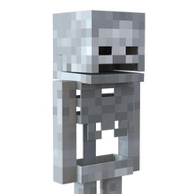 minecraft skeleton figure action 3d printable print in place videogames fortnite lol playstation pc xbox nintendo switch mojang server multiplayer 3d print model - Mito3D