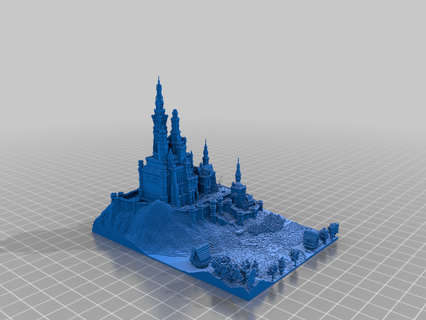 minecraft sleeping beauty castle models art 3d print model - Mito3D